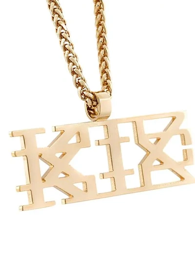 Shop Ktz Logo Chain Necklace In Metallic
