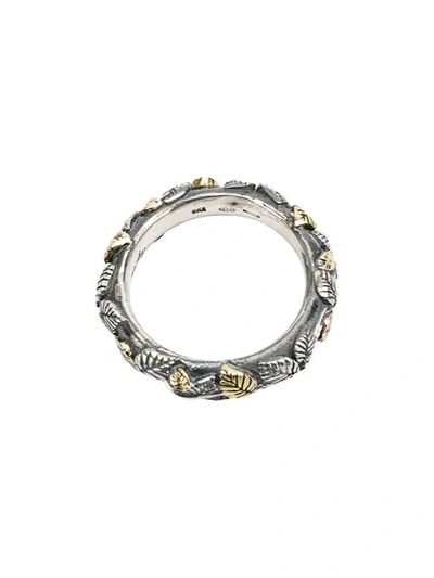 Shop Ugo Cacciatori Leaf Engraved Ring - Gold