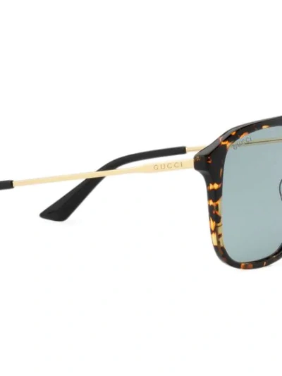 Shop Gucci Eyewear Square-frame Acetate Sunglasses - Brown