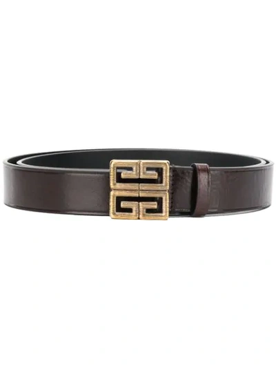 Shop Givenchy 4g Belt In Brown
