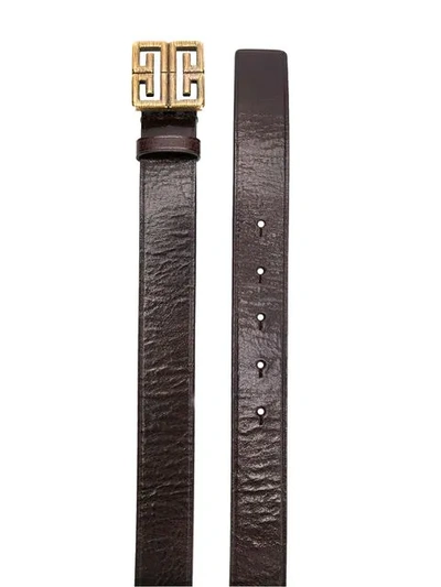 Shop Givenchy 4g Belt In Brown