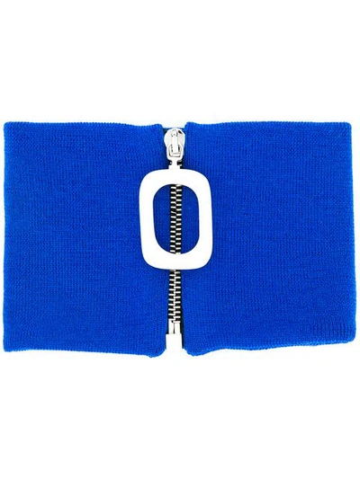 Shop Jw Anderson Knitted Neckband In Blue