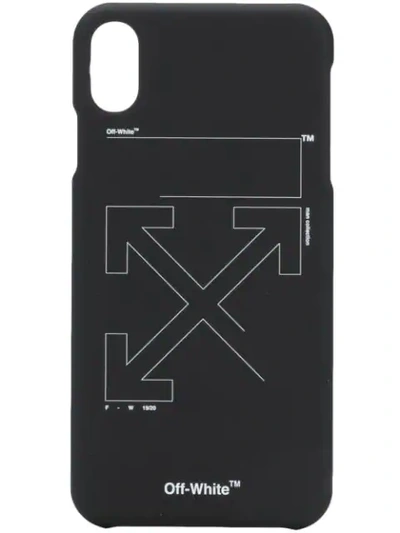Off-white Arrow Logo Iphone X Case In Black
