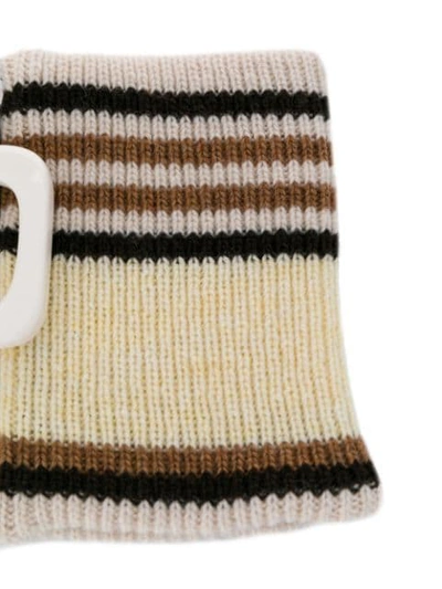 Shop Jw Anderson Knitted Neckband In Neutrals