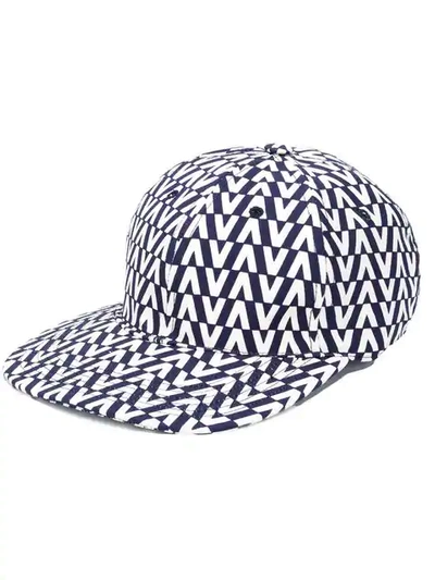 Shop Valentino Optical V Cap In 252 Blue White