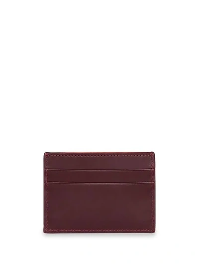 Shop Burberry Monogram Motif Leather Card Case In Red