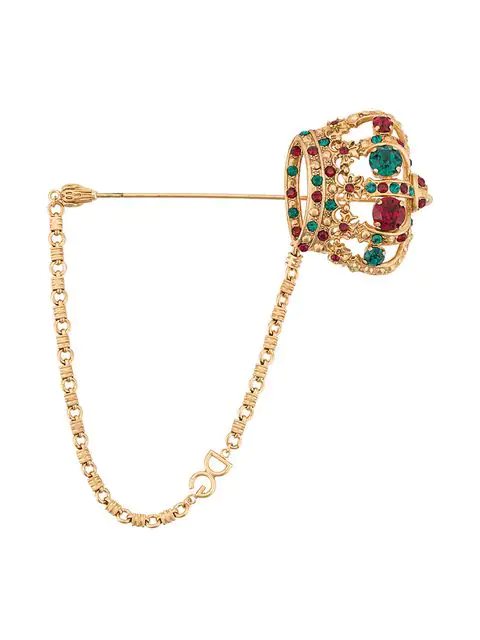 dolce and gabbana crown brooch