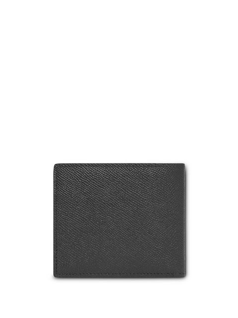 Burberry Grainy Leather International Bifold Coin Wallet In Black | ModeSens
