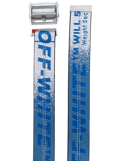 Shop Off-white Industrial Logo Belt In 3100 Light Blue No Color