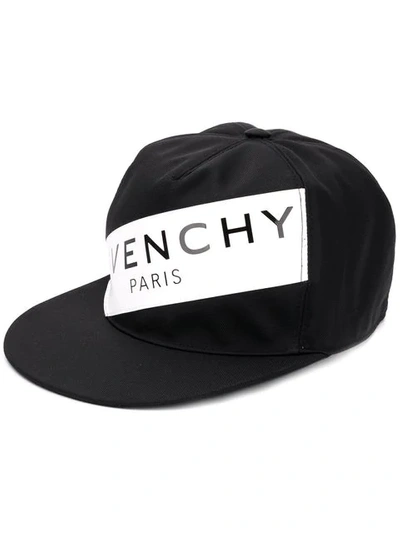 Shop Givenchy Logo Snapback Cap In Black