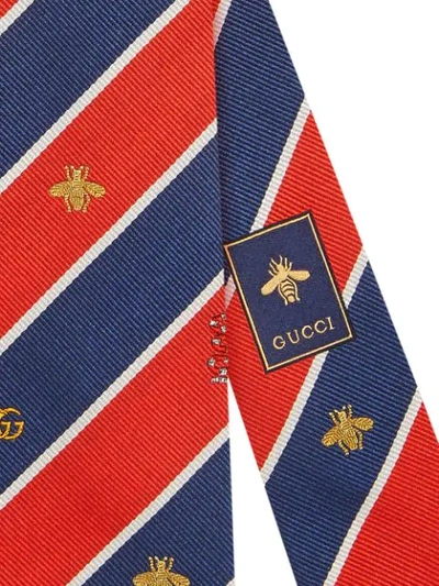 Shop Gucci Symbols Motif Silk Tie - Red
