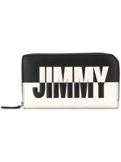 Shop Jimmy Choo Carnaby Bicolour Travel Wallet In Black