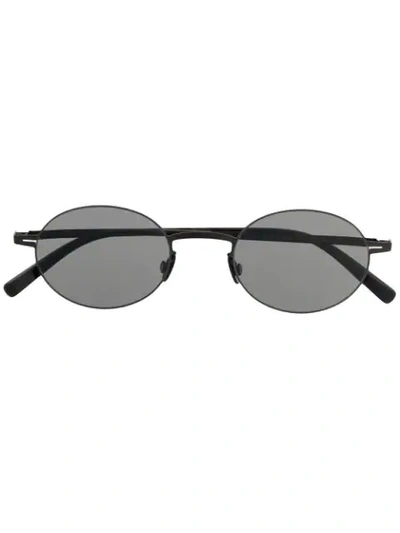 Shop Mykita Sonnenbrille Mit Rundem Gestell In Black