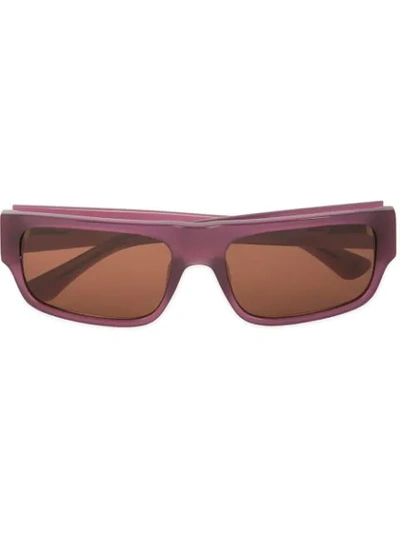 Shop Linda Farrow Tinted Sunglasses In Purple