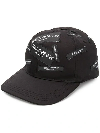 Shop Dolce & Gabbana Logo Patch Cap In Black