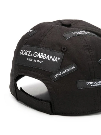 Shop Dolce & Gabbana Logo Patch Cap In Black