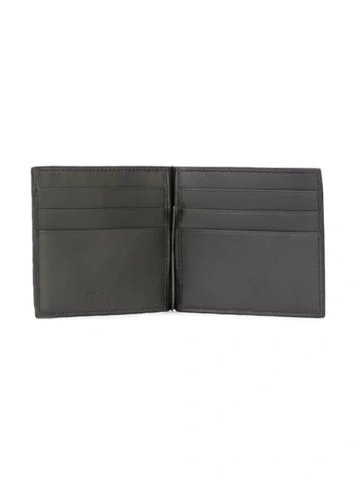 Shop Bottega Veneta Woven Leather Wallet In Grey