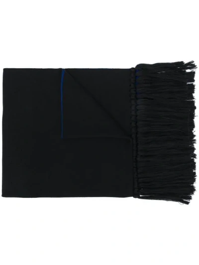 Shop Givenchy Logo Knit Scarf In Black
