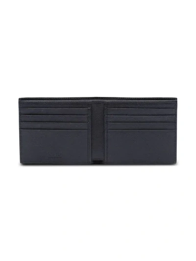 Shop Prada Saffiano And Crocodile Leather Wallet In Black