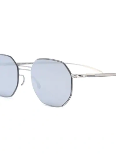Shop Mykita Octagonal Sunglasses In Metallic