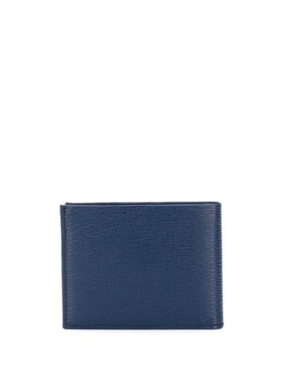 Shop Ferragamo Gancini Billfold Wallet In Blue