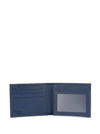 Shop Ferragamo Gancini Billfold Wallet In Blue