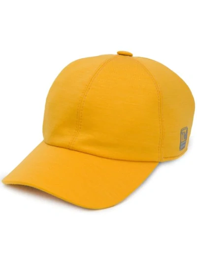 Shop Z Zegna Techmerino™ Embroidered Logo Cap In Yellow