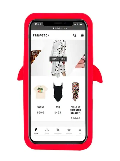 Shop Versace Iphone X-hülle Mit Medusa In Red