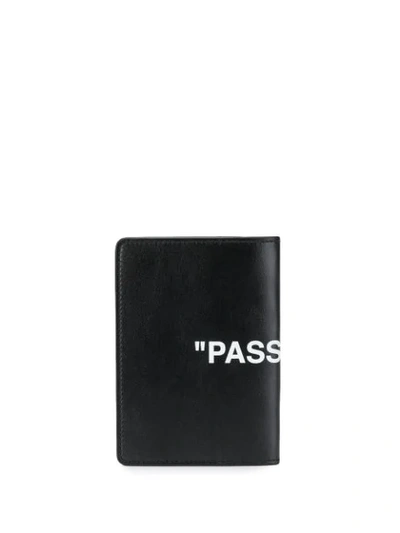 OFF-WHITE PASSPORT QUOTE WALLET - 黑色