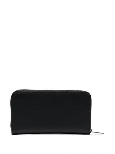 Shop Givenchy Black Faded Branding Print Leather Wallet