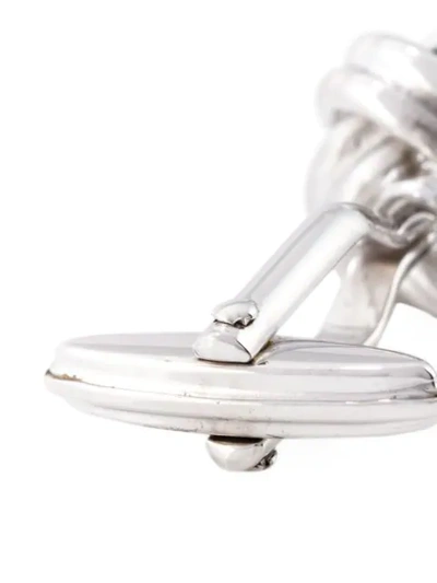 Shop Lanvin Knotted Cufflinks - Metallic