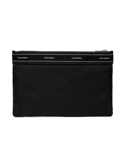 Shop Dolce & Gabbana Black Logo Wash Bag