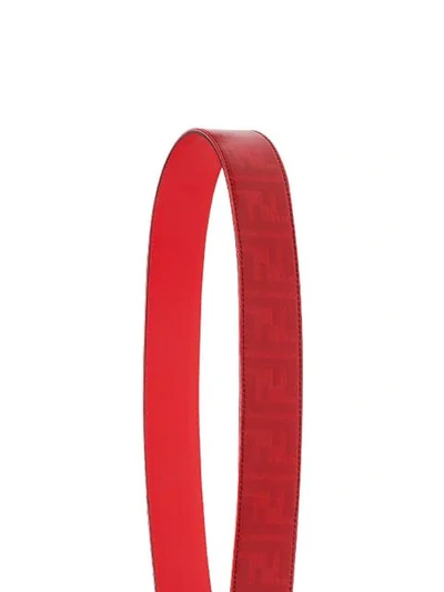 Shop Fendi Logo Shoulder Strap In Red