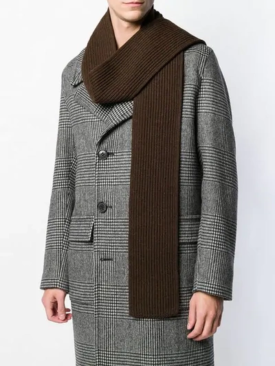Shop Andersen-andersen Knitted Scarf In Brown