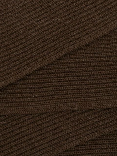 Shop Andersen-andersen Knitted Scarf In Brown