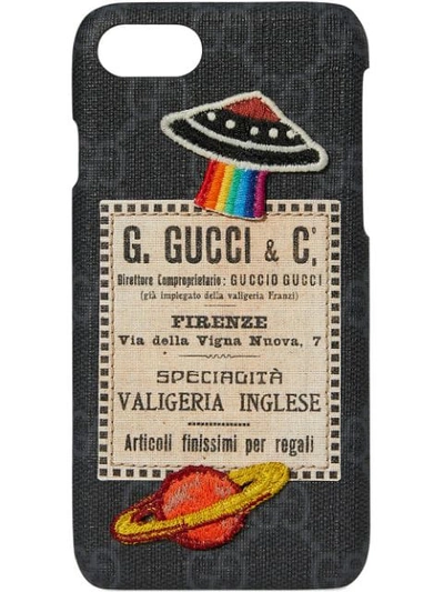 Shop Gucci Night Courrier Iphone 7 Case In 1084 Black