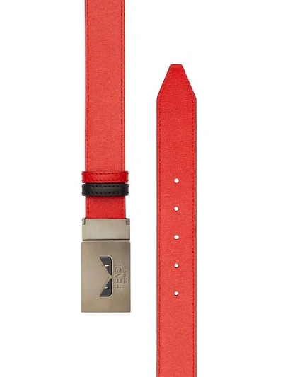 Shop Fendi Bag Bugs Buckled Belt In Red