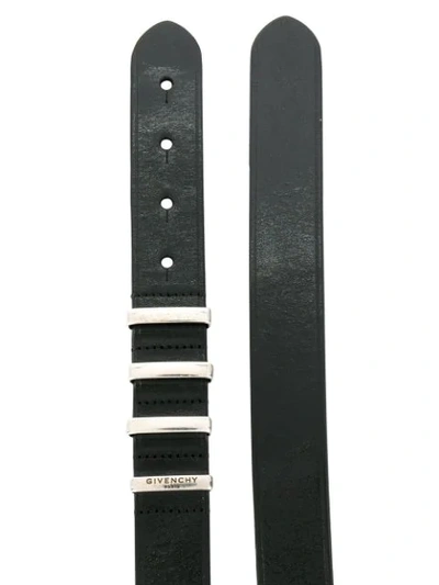 Shop Givenchy Metallic Ring Belt In Black