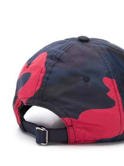 VALENTINO CAMOUFLAGE PRINT CAP - 蓝色