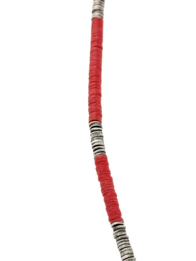Shop M Cohen Beaded Necklace In Red