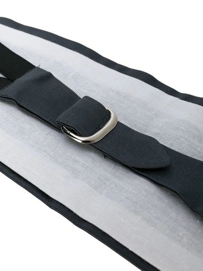 Canali Three Pleat Cummerbund In Grey