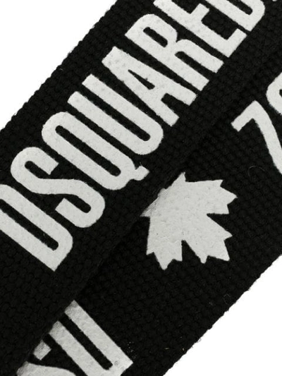 Shop Dsquared2 Logo Strap Keyring In Black