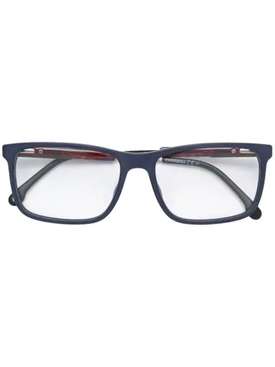 Shop Carrera Rectangle Frame Glasses In Blue