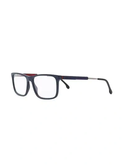 Shop Carrera Rectangle Frame Glasses In Blue