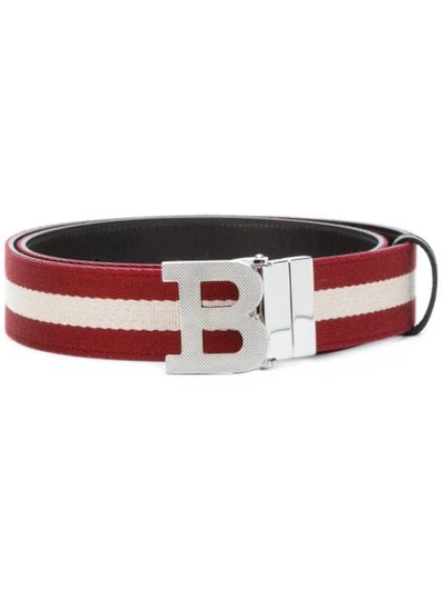 Shop Bally B Buckle Belt In Red