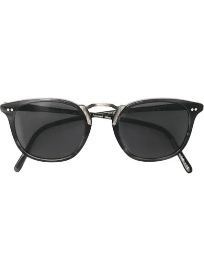 Shop Oliver Peoples Square Tinted Sunglasses - Black