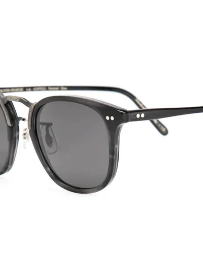 Shop Oliver Peoples Square Tinted Sunglasses - Black