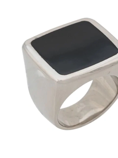 Shop Givenchy Square Signet Ring In Black