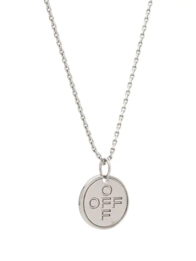 Shop Off-white Off Pendant Necklace - Metallic