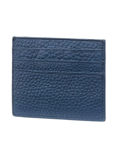 Shop Fendi Logo Patch Cardholder In Blue